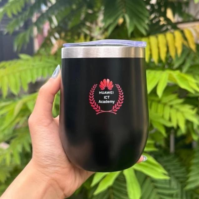Custom Mug Egg Shape Stainless Steel Mug Telur Grafir 350ML GAM