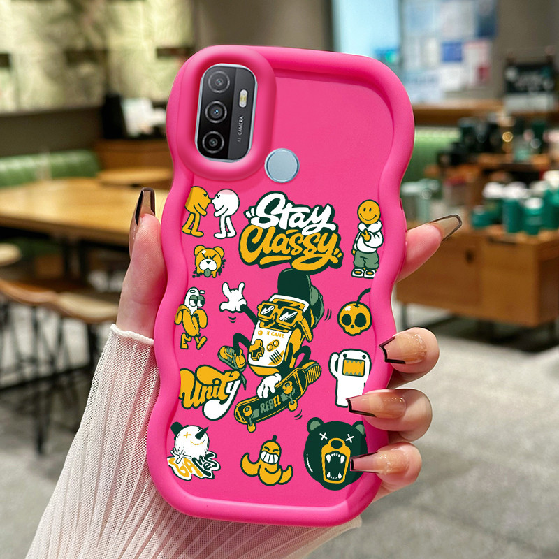 Casing Hp Untuk OPPO A53 2020 A33 2020 A53s A32 A11s Case Casing HP Kesing tas Emoji penutup pelindu