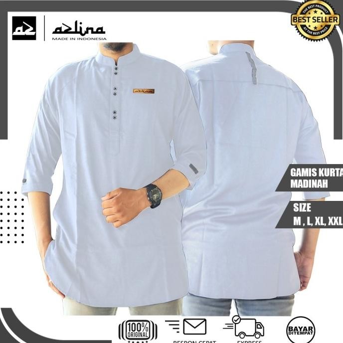 AZLINA - BAJU KOKO PREMIUM KATUN MADINAH - KOKO KURTA PAKISTAN TERBARU