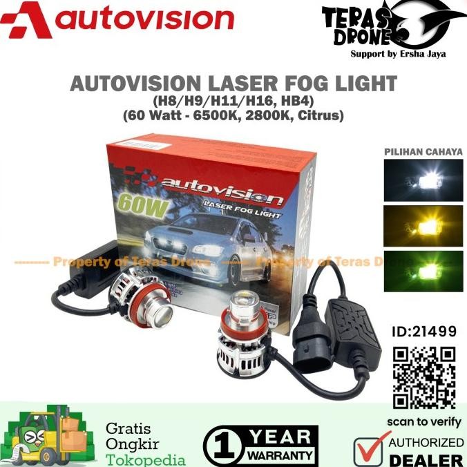 LED Autovision Laser Foglamp H8 H11 H16 HB4 60 Watt - Garansi Resmi