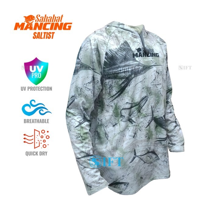 TERBARU Jersey SM SALTIST Anti UV Protect Hoodie Premium Sahabat Mancing BISA GOSEND