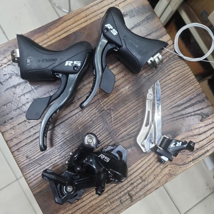 Grup set mini Roadbike LTwoo R5 2 x 9 speed Brifter RD FD 9 speed LTwoo Road The best