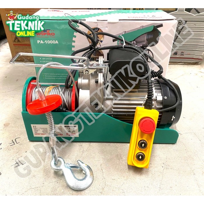 Electric Hoist WIPRO PA1000A 15 Meter Hoist Katrol PA 1000A 15M Katrol
