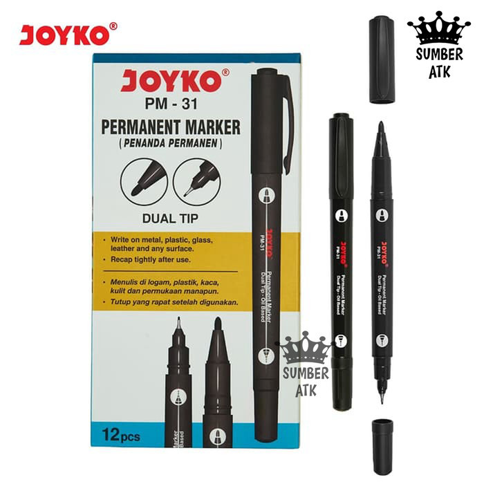

Permanent Marker Spidol Joyko Pm-31 Black Pm-32 Blue Pm-33 Red