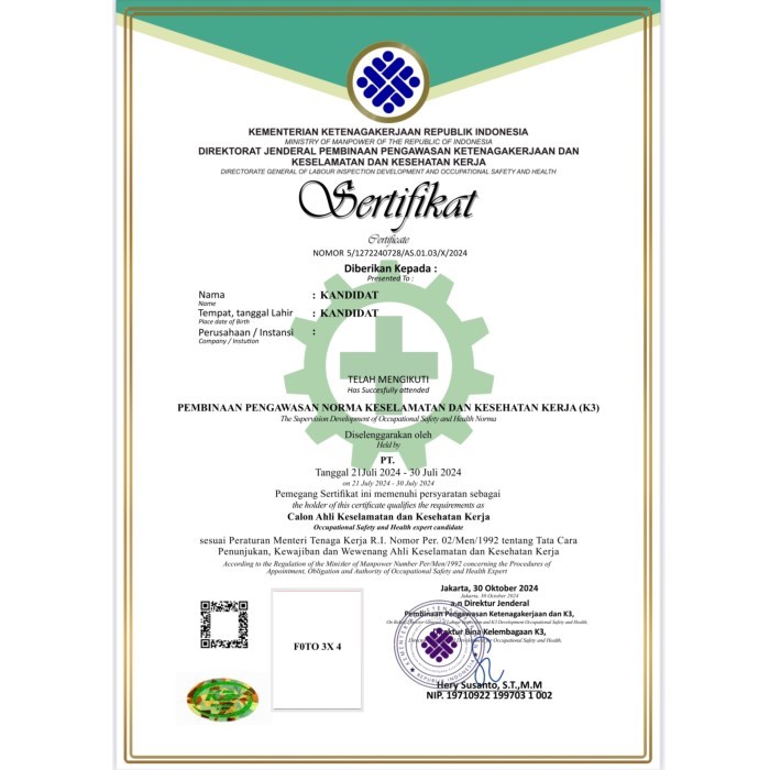 k3 umum pekerjaan penunjang