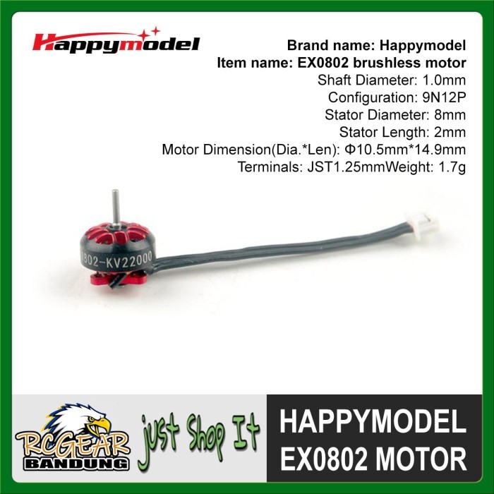 Happymodel EX0802 Brushless Motor 1mm shaft Mobula6 Moblite6 Moblite7