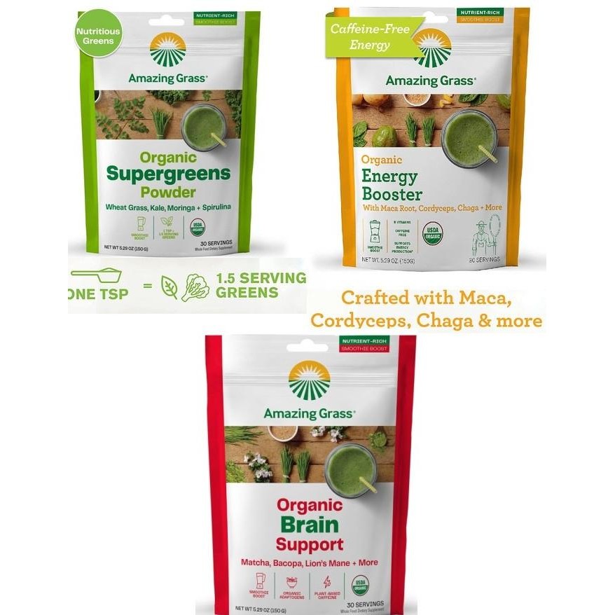 

Amazing Grass Organic Smoothie Boosters: Supergreens Powder ___chioma