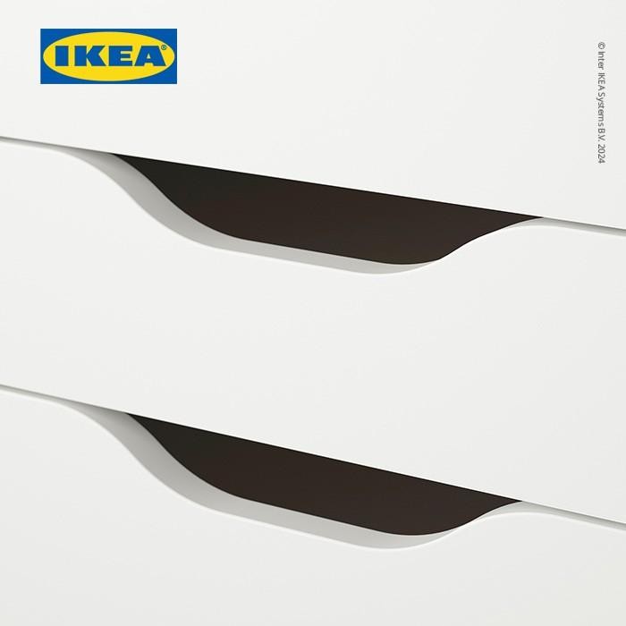 Ikea Alex Unit Laci Putih Beroda Minimalis 36X70 Cm Terlaris 100 % Original