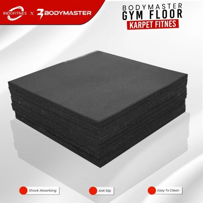BODYMASTER Gym Floor Puzzle Matras Lantai Fitness Gym Mat Rubber Karet