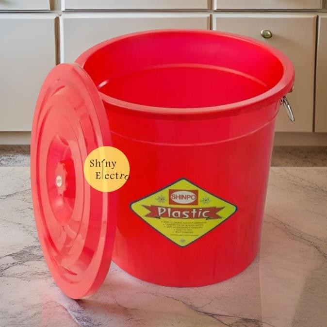 Grosir Ember Tutup Kecil Sedang Besar Jumbo Plastik Kamar Mandi - Ukuran 30 Liter / 40 Ltr / 50 L / 