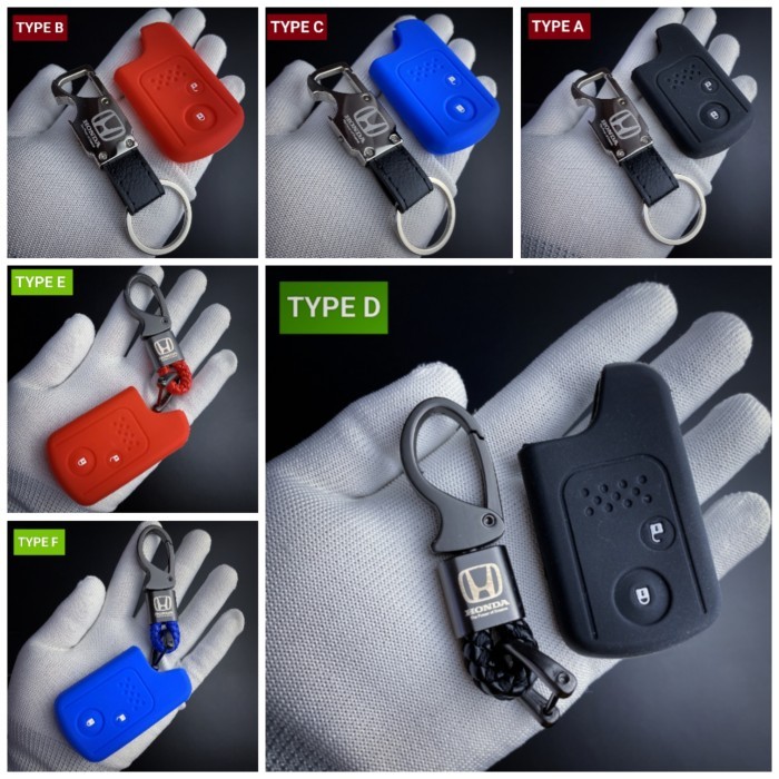 Gantungan kunci remote kulit mobil Honda CRV gen 4 keyless