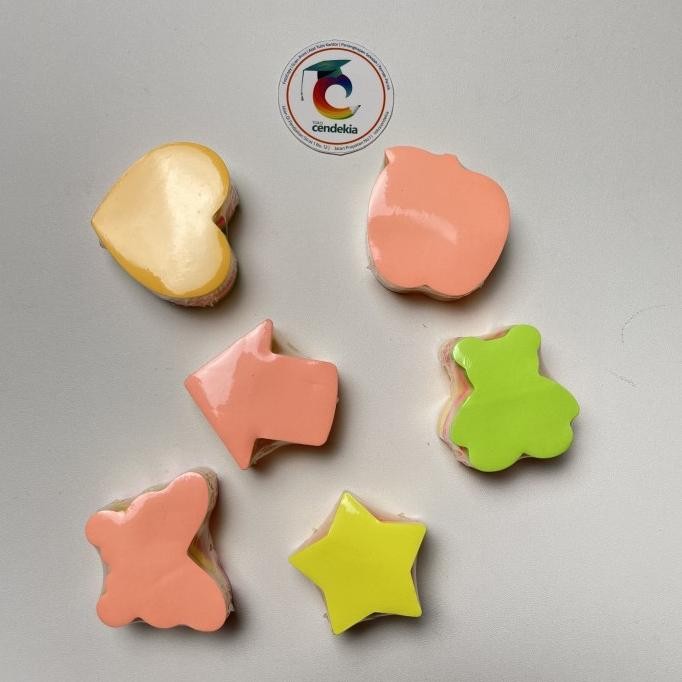 

&<&<&<&] Sticky Notes Bentuk Lucu BIG Warna Tumpuk SN-200 Kecil