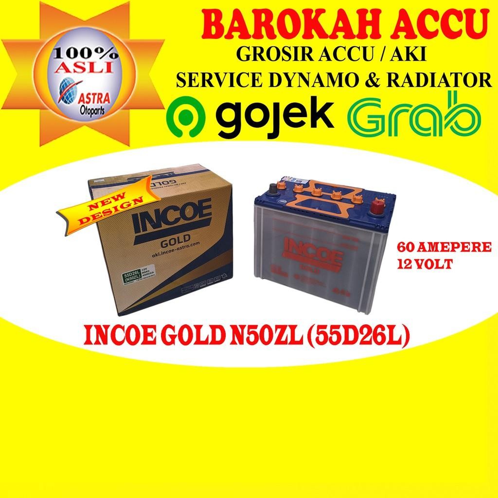 Aki Incoe Gold N50Zl / 55D26L Hybrid Dari Astra Otoparts