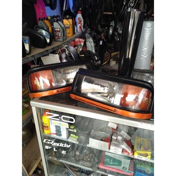 Lampu Depan Lampu Utama Variasi Custom Carry Futura Smoke Orange Mika Bening