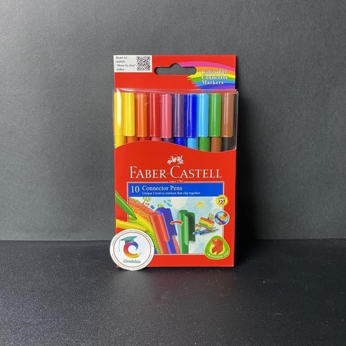 

@#@#@#] Spidol / Connector pens Faber Castel 10 warna