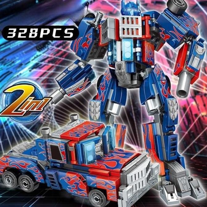 Murah Mainan Robot Transformers Autobot 2 In 1 Car Lego