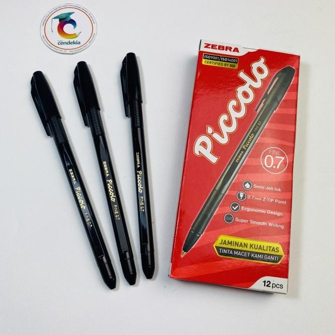 

~^~^~^] Pulpen Zebra Piccolo hitam 0.7mm