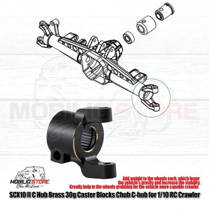 Murah Heavy Brass C-Hub Brass Caster Blocks C-Hub For Axle Axial Scx10 Ii
