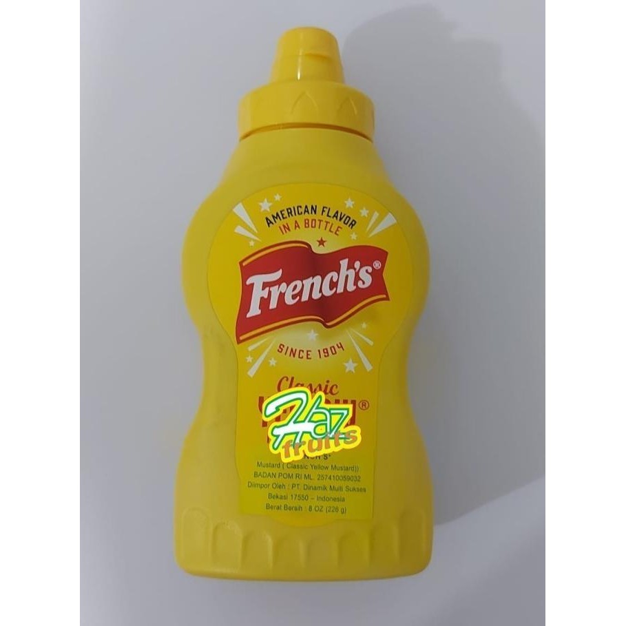 

French's Classic Yellow Mustard Squeeze French 8 Oz (226 Gram)