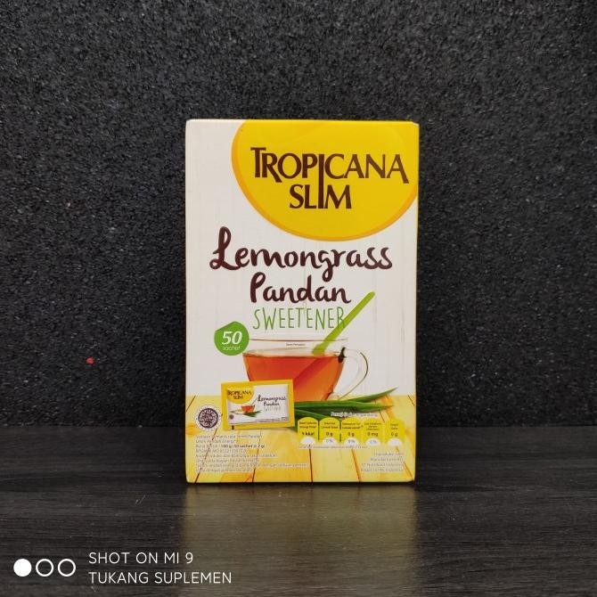 

Tropicana Slim Sweetener Lemongrass Pandan 50 Sachet Gula Diabetes