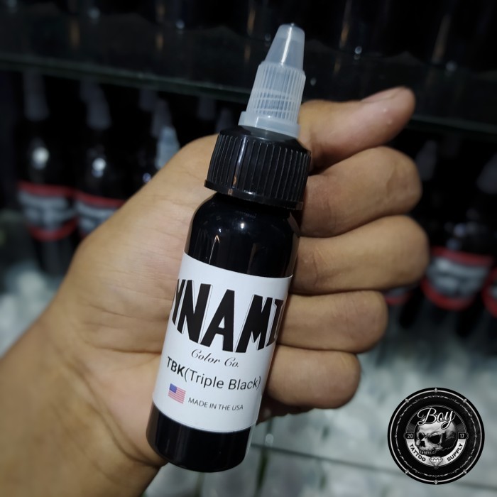 

TERBARU! Dynamic Triple Black 1oz - Tinta Tattoo TBK 30ml Original Rebottle