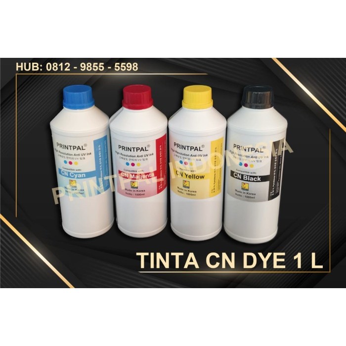 

Tinta CN Dye merk PRINTPAL 1 Liter (B,C,M,Y)