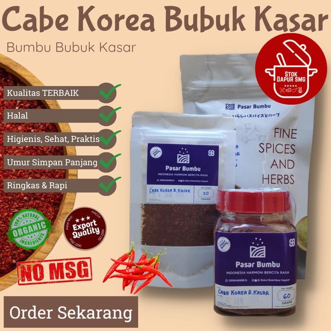 

SARI BUMBU BUBUK CABE KOREA GOCHUGARU KASAR - GOCHUGARU KASAR