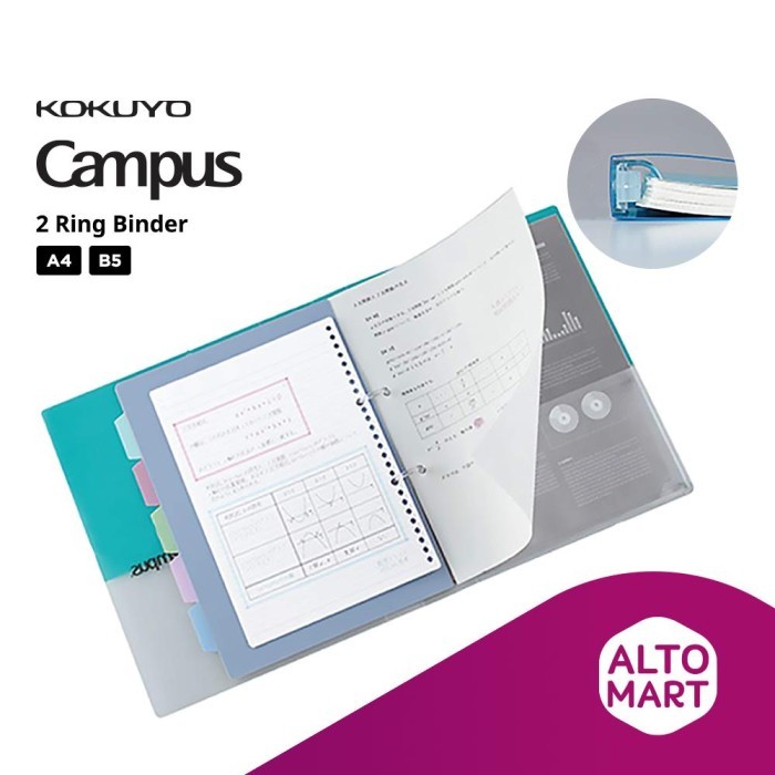 

Kokuyo Campus 2 Ring File Binder Notebook Loose Leaf A4 B5 New