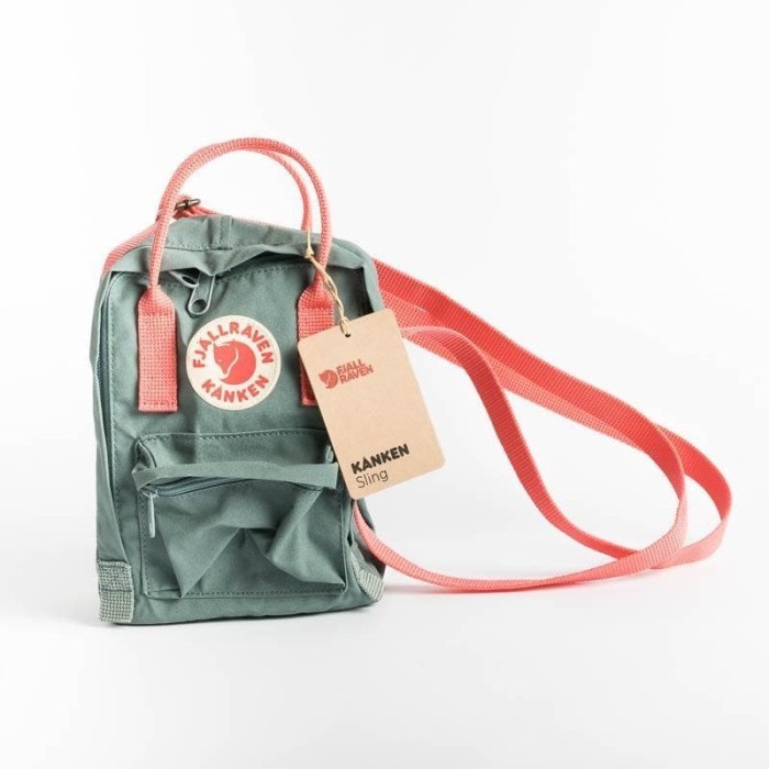 FJALLRAVEN KANKEN SLING ORIGINAL FROST GREEN - PEACH PINK