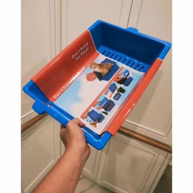 Promo Litter Box Saring Box Pasir Kucing 3Lapiscat Self Shifting Tray Swift Away Toilet Kucing