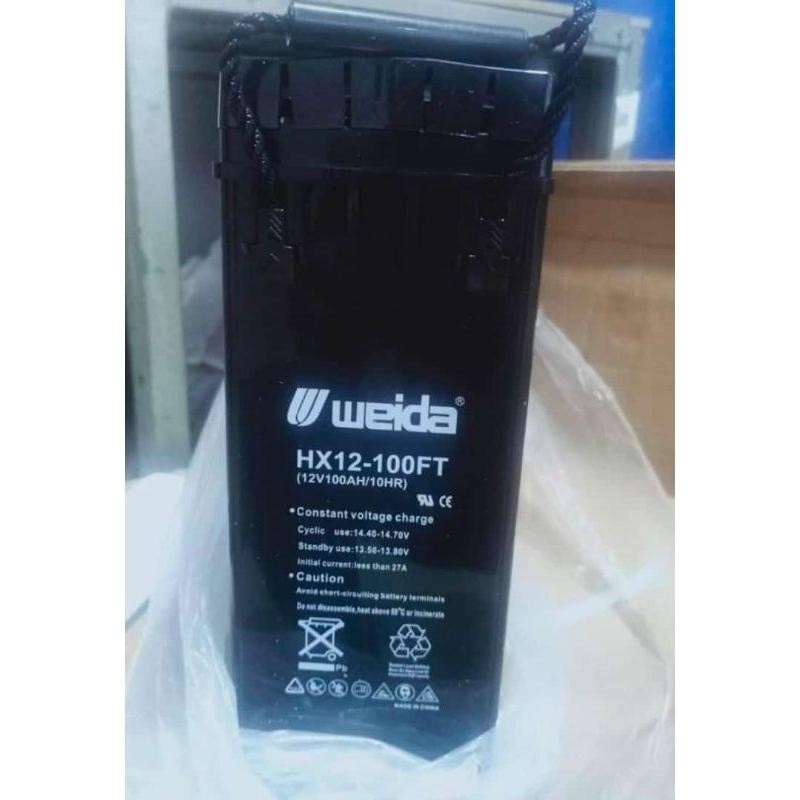 Battery Vrla Merek Weida 12V 100Ah New