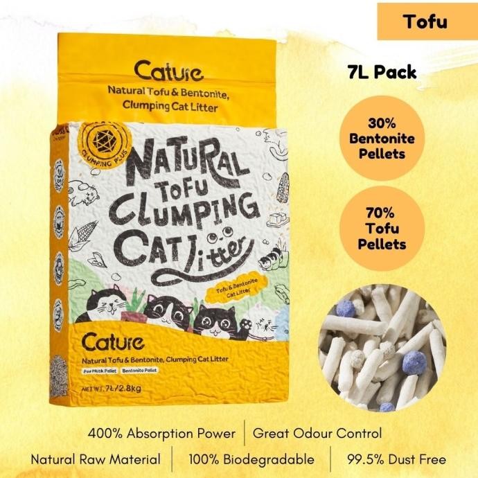 Grosir Cature - Natural Tofu Clumping Cat Litter (Tofu With Bentonite)