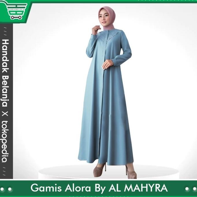 BAJU GAMIS ALORA GUZEL PREMIUM BY AL-MAHYRA POLOS BAHAN KATUN TOYOBO Terlaris