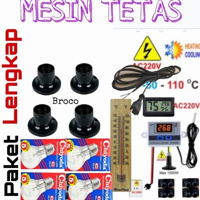 PAKET MESIN TETAS TELUR SIAP PAKAI - THERMOSTAT PEMANAS