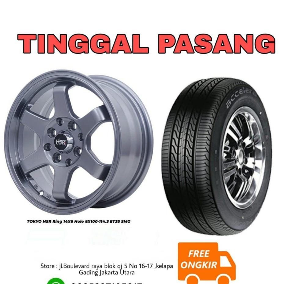 Paket Velg Mobil Murah R14 Ring 14 Hsr Tokyo Avanza Xenia Jazz Agya Ayla Calya Sigra Avanza Brio Sir