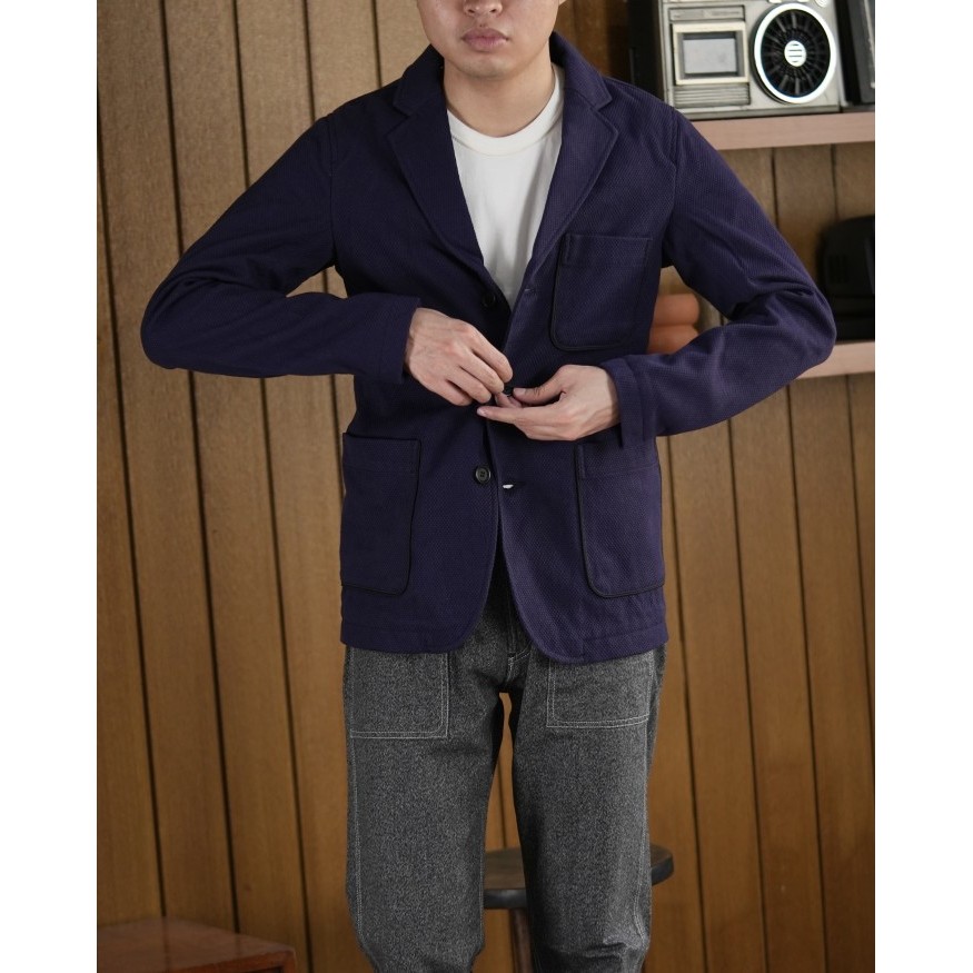 Momotaro MXOT1200 Reactive Dyed Sashiko Jacket Navy