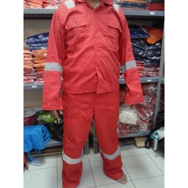 Seragam proyek / sergam safety / baju celana kerja safety