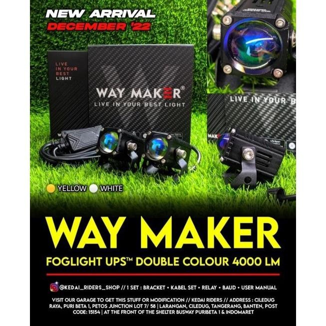 Lampu Tembak Foglamp D2 Laser Ups Way Maker Original Bergaransi