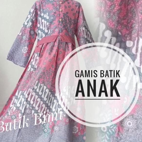 gamis batik anak ceria Terlaris