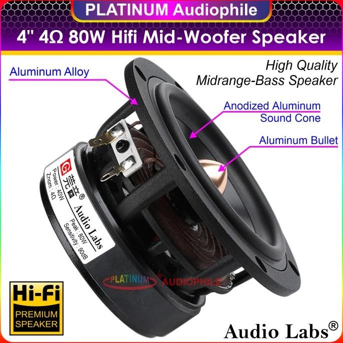 Speaker 4 inch Mid-woofer Woofer Midrange Bass Hifi Premium Mid-bass Terlaris