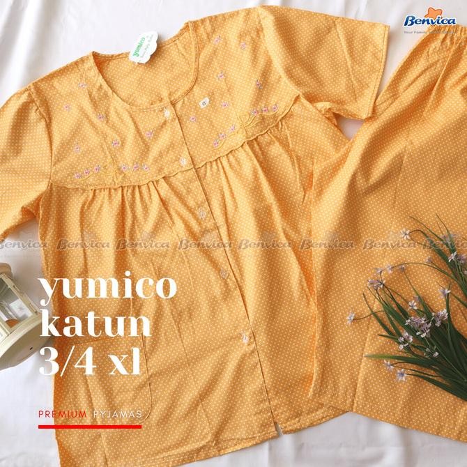 BAJU TIDUR SETELAN 3/4 XL KATUN PREMIUM YUMICO Terlaris
