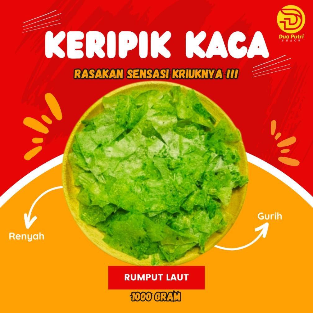 

Keripik Kaca Kirca Beledag Kripik Kripca Beling / Camilan Keripca Pakset Kiloan - Rumput laut 1Kg