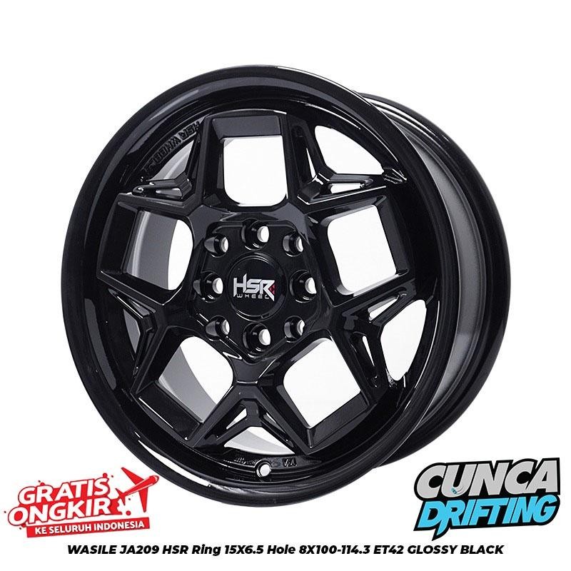 Velg Hsr Wheel Orginal Model Terbaru 2023 Ring 15 Lubang Baut 4X100 Dan 4X114,3 Velg Racing Mobil  H