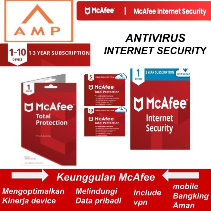 MCAFEE TOTAL PROTECTION ANTIVIRUS INTERNET SECURITY
