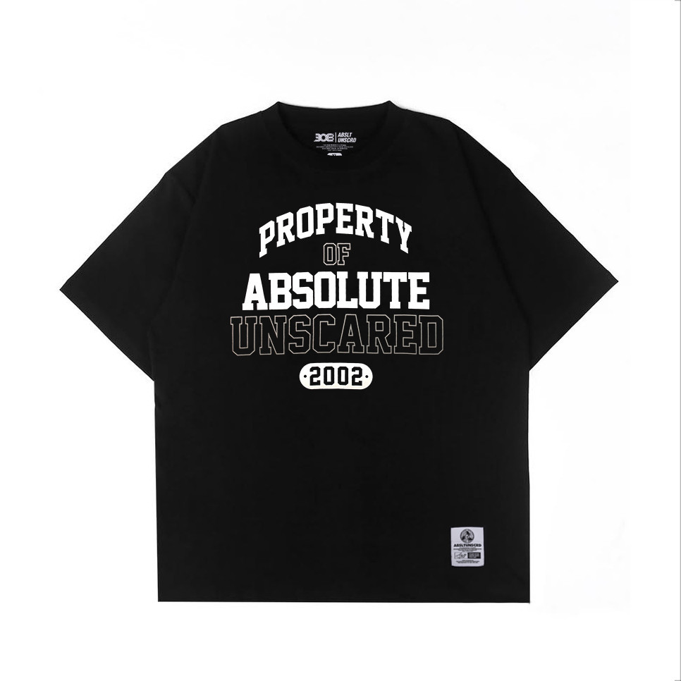 308 ABSLTUNSCRD - T-SHIRT OVERSIZE PROPERTY OF ABSOLUTE - BLACK