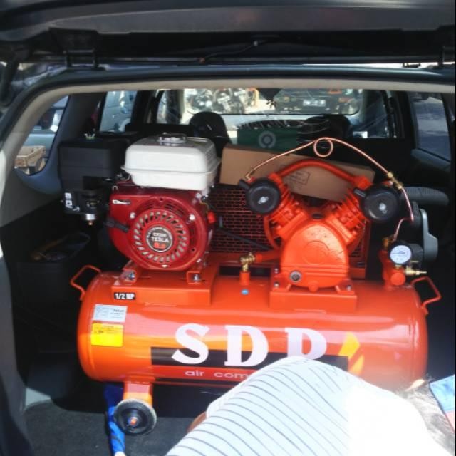Kompresor Sdp Mesin Penggerak Bensin Tesla Cc200 Sudah 6,5 Hp