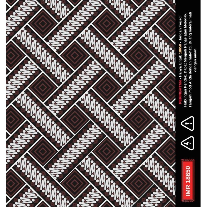 

*PromoTerjangkau* Ambitionstore Stiker Wrap Baterai 18650 Batik Series Pelindung Dan Penghias Untuk Segala Merek Garskin Premium / X Casing Case COD