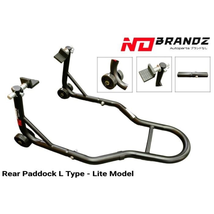 Standar Paddock Belakang No Brandz LITE Jalu Type V dan L Import Premium