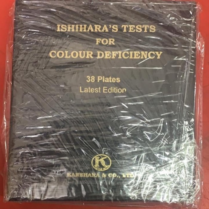 

buku ishihara 38 plate asli import kanehara alat test baca buta warna