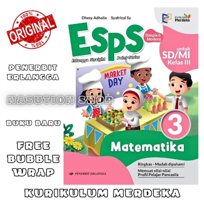 

Buku Esps Matematika Kelas 3 SD/MI Erlangga Kurikulum Merdeka KURMER